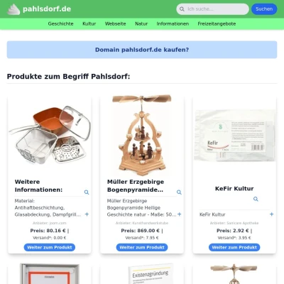 Screenshot pahlsdorf.de