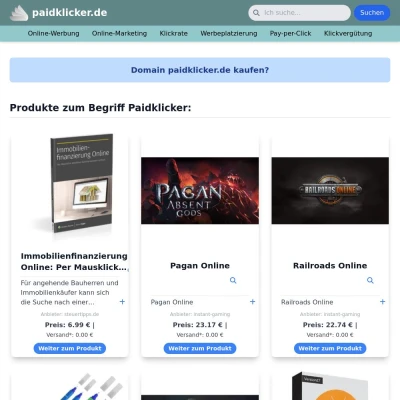 Screenshot paidklicker.de