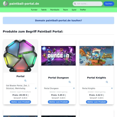 Screenshot paintball-portal.de