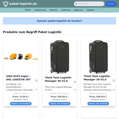 Screenshot paket-logistik.de