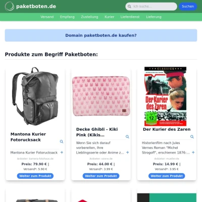 Screenshot paketboten.de