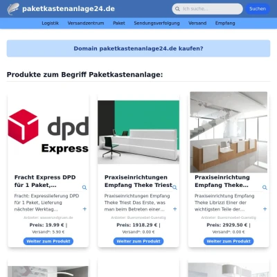 Screenshot paketkastenanlage24.de