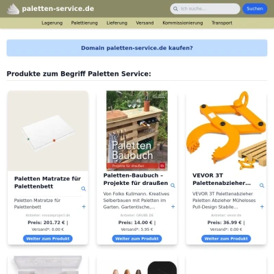 Screenshot paletten-service.de