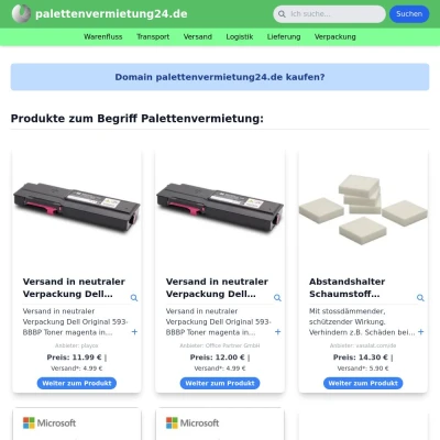 Screenshot palettenvermietung24.de