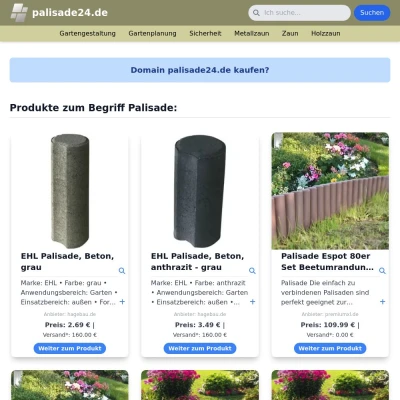 Screenshot palisade24.de