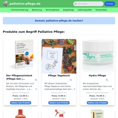 Screenshot palliative-pflege.de