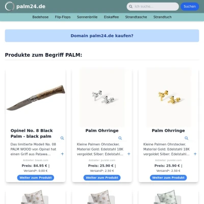 Screenshot palm24.de