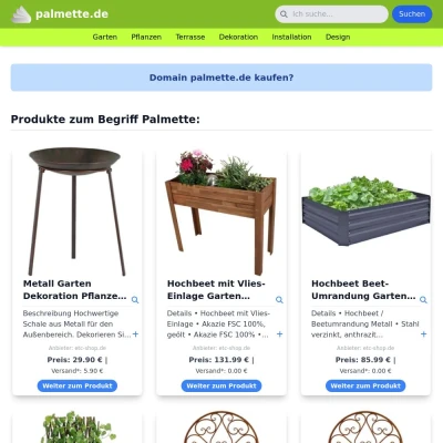 Screenshot palmette.de