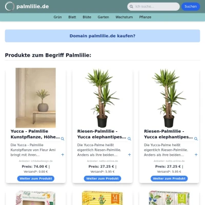 Screenshot palmlilie.de
