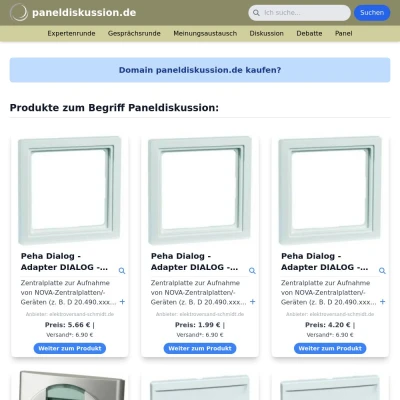 Screenshot paneldiskussion.de