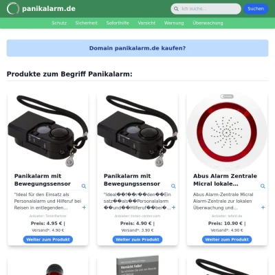 Screenshot panikalarm.de