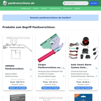 Screenshot panikverschluss.de