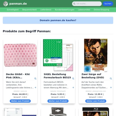 Screenshot panman.de