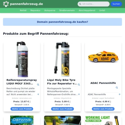 Screenshot pannenfahrzeug.de