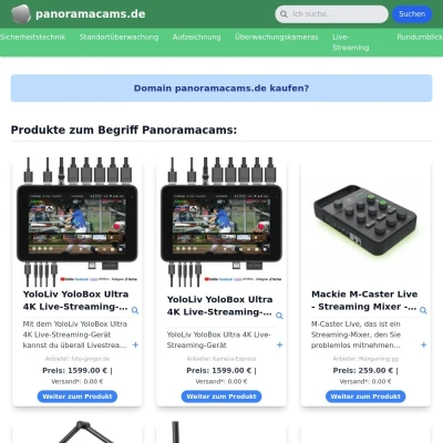 Screenshot panoramacams.de