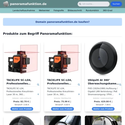 Screenshot panoramafunktion.de