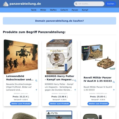 Screenshot panzerabteilung.de