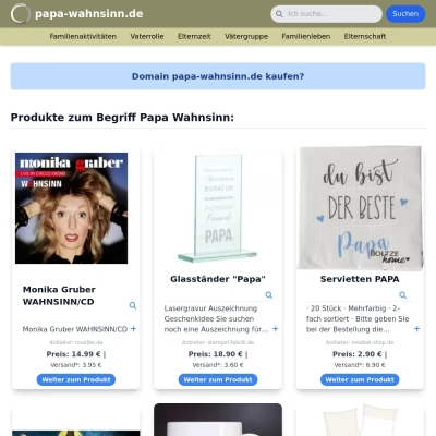 Screenshot papa-wahnsinn.de