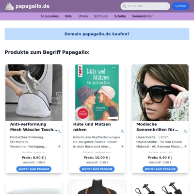 Screenshot papagallo.de