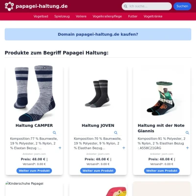 Screenshot papagei-haltung.de