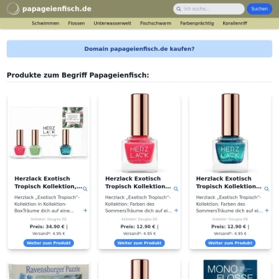 Screenshot papageienfisch.de