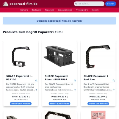 Screenshot paparazzi-film.de