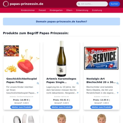 Screenshot papas-prinzessin.de