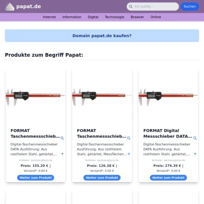 Screenshot papat.de
