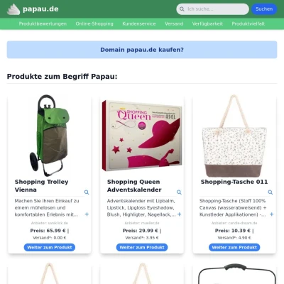 Screenshot papau.de
