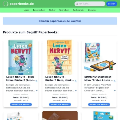 Screenshot paperbooks.de