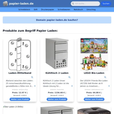Screenshot papier-laden.de