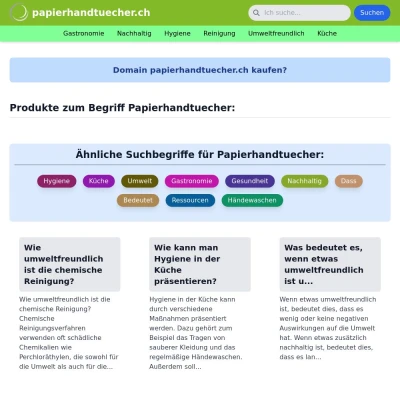 Screenshot papierhandtuecher.ch