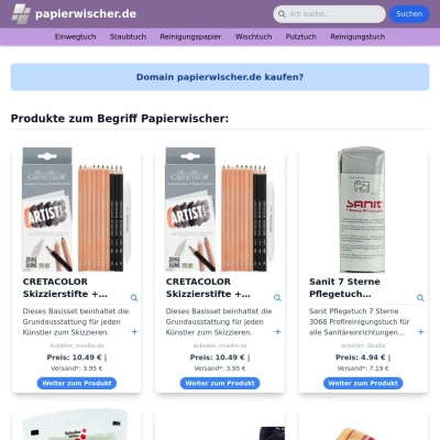 Screenshot papierwischer.de