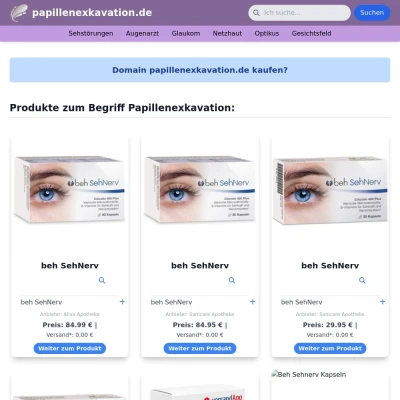 Screenshot papillenexkavation.de