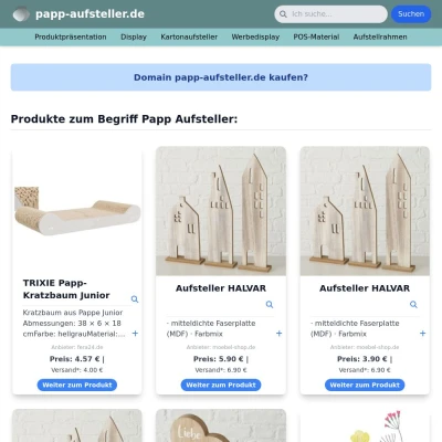 Screenshot papp-aufsteller.de