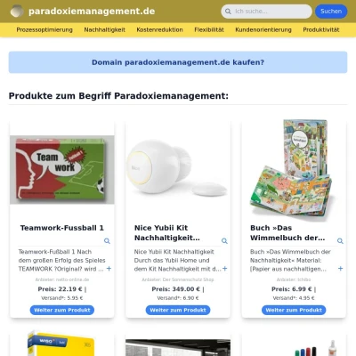 Screenshot paradoxiemanagement.de