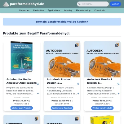 Screenshot paraformaldehyd.de