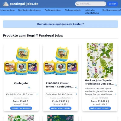 Screenshot paralegal-jobs.de