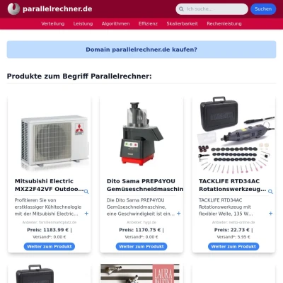 Screenshot parallelrechner.de
