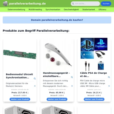 Screenshot parallelverarbeitung.de