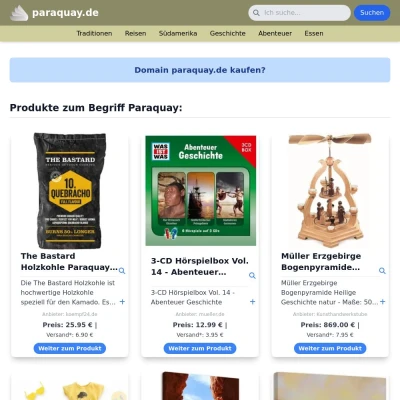 Screenshot paraquay.de