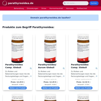 Screenshot parathyreoidea.de