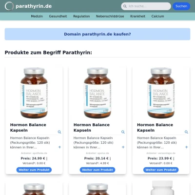 Screenshot parathyrin.de