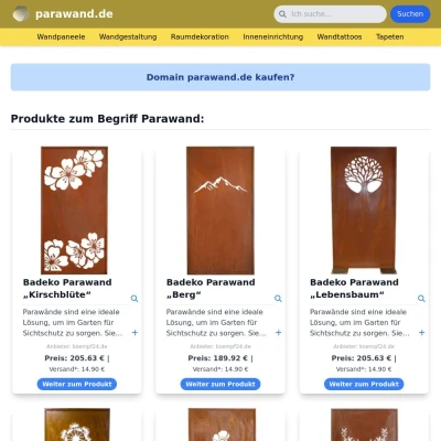 Screenshot parawand.de