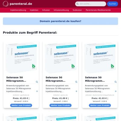 Screenshot parenteral.de