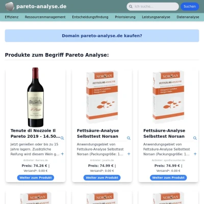 Screenshot pareto-analyse.de