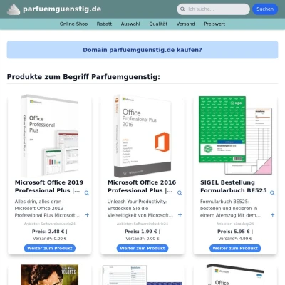 Screenshot parfuemguenstig.de