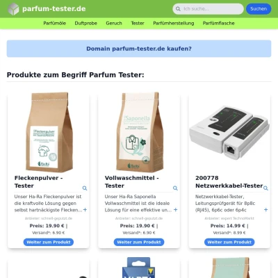 Screenshot parfum-tester.de