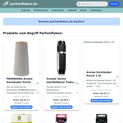 Screenshot parfumflakon.de