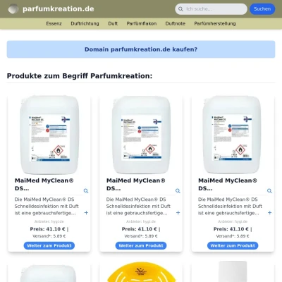 Screenshot parfumkreation.de